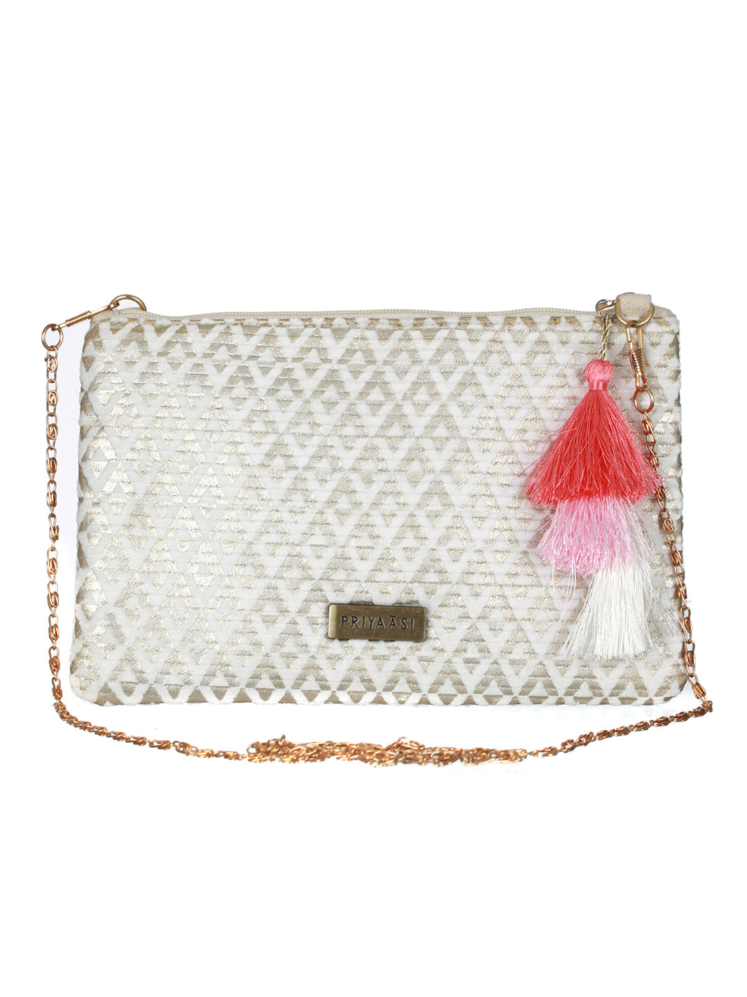 Women's Classic Gold Ethnic Sling Bag - Priyaasi