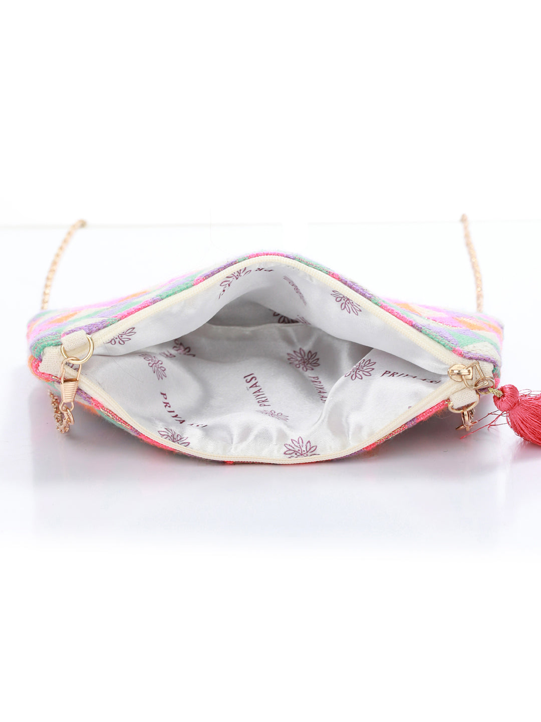 Women's Geometric Multicolor Sling Bag - Priyaasi