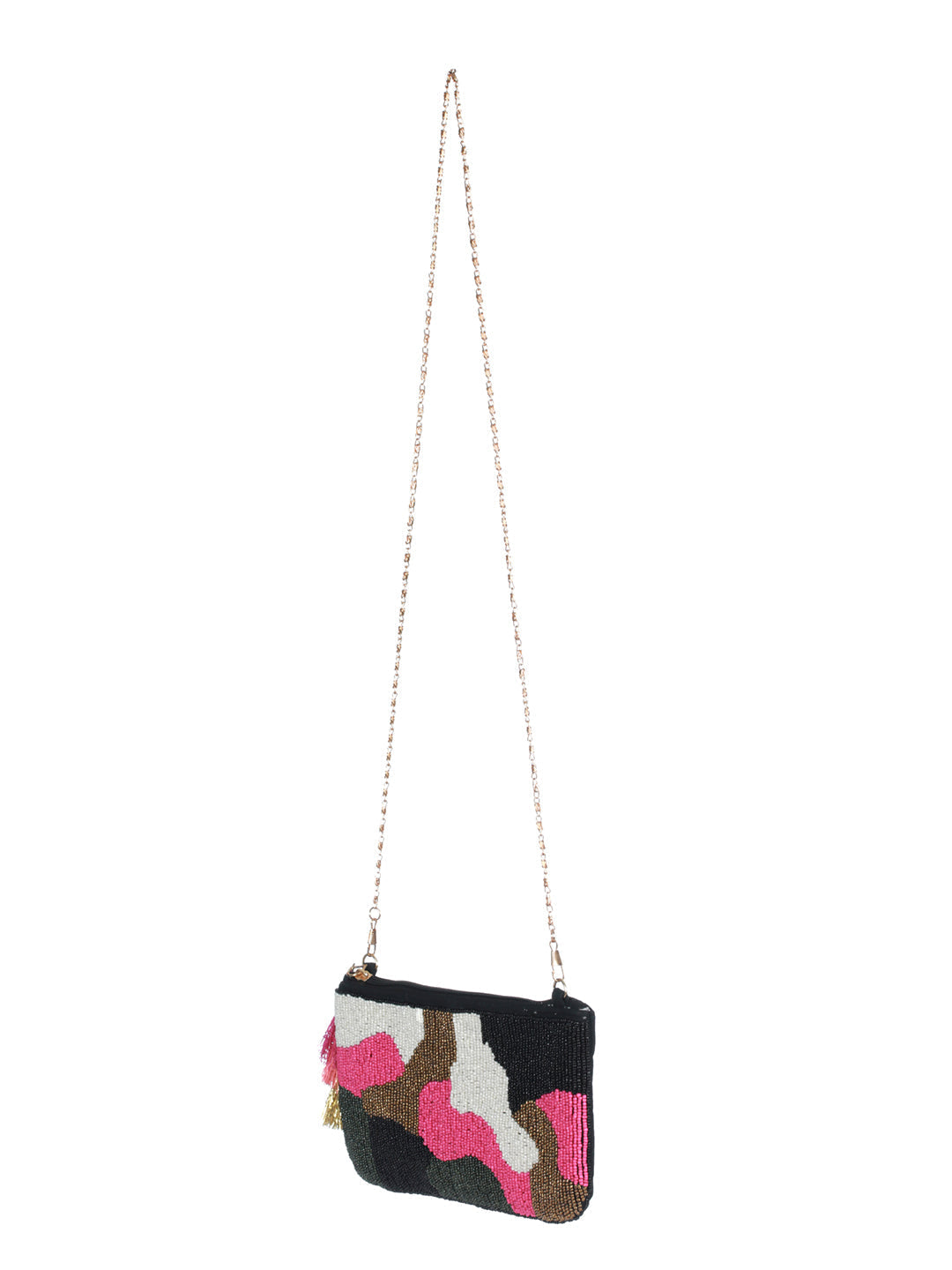 Women's Beaded Multicolor Sling Bag - Priyaasi