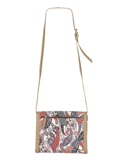 Women's Paisley Kalamkari Floral Sling Bag - Priyaasi