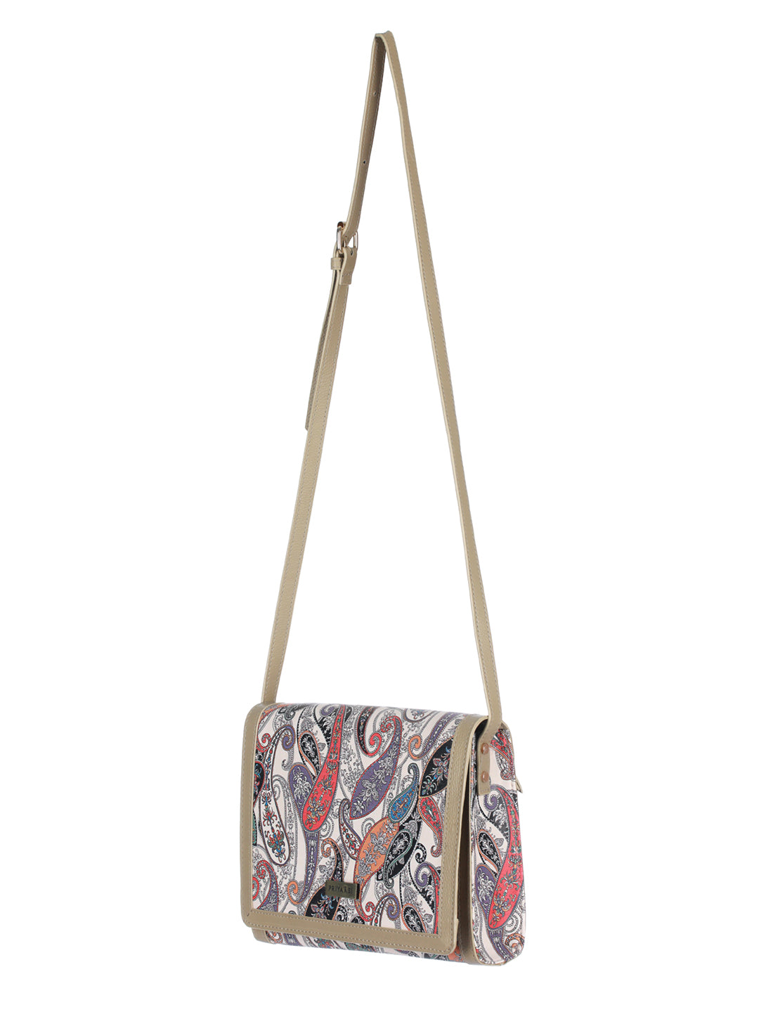 Women's Paisley Kalamkari Floral Sling Bag - Priyaasi