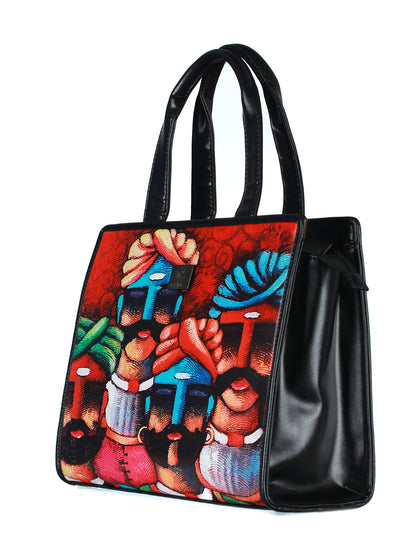 Women's Rajasthani Folk Digital Print Tote Bag - Priyaasi