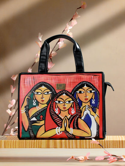 Women's Tribal Naari Digital Print Tote Bag - Priyaasi