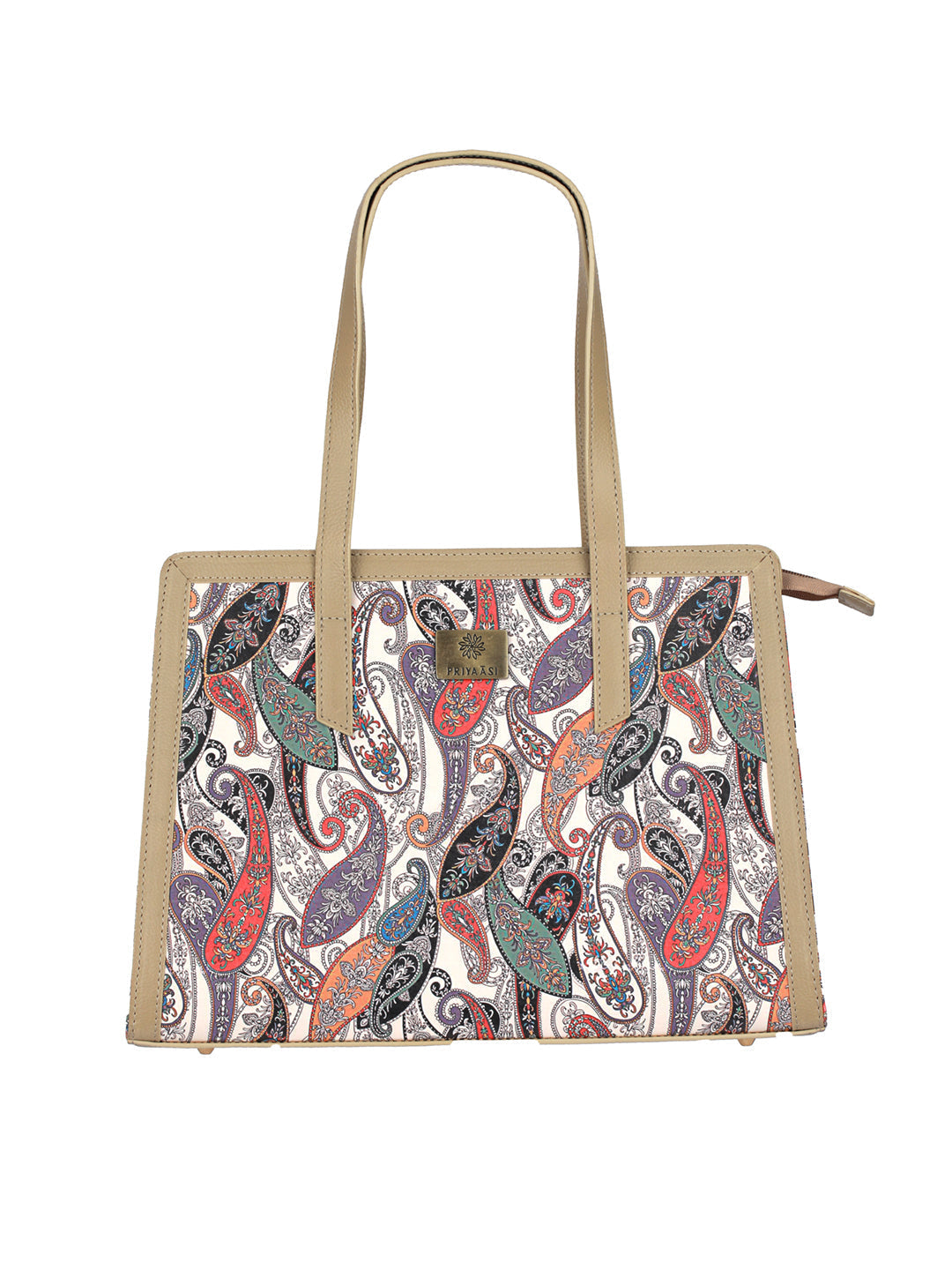 Women's Paisley Kalamkari Floral Tote Bag - Priyaasi