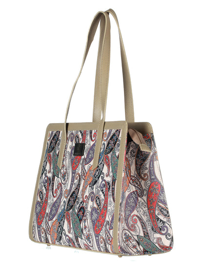 Women's Paisley Kalamkari Floral Tote Bag - Priyaasi