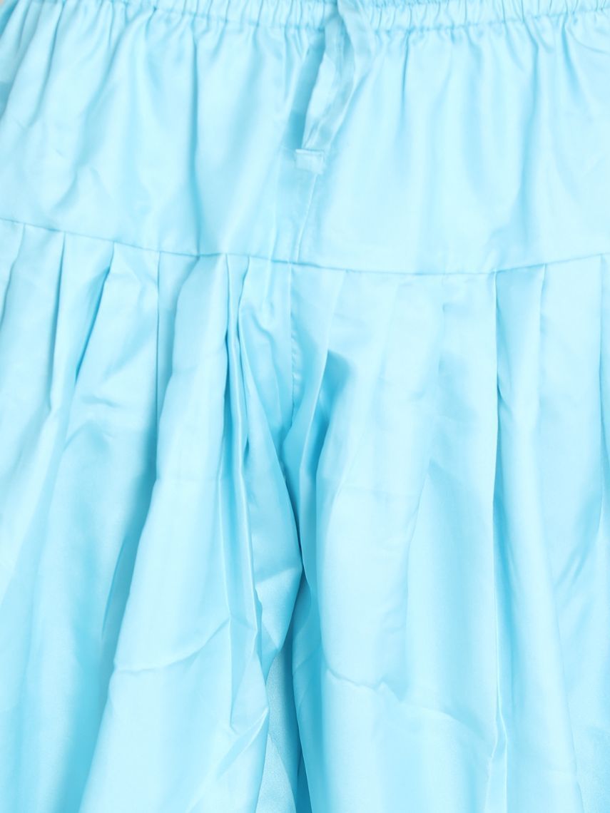 Men's Light Blue Silk Blend Dhoti