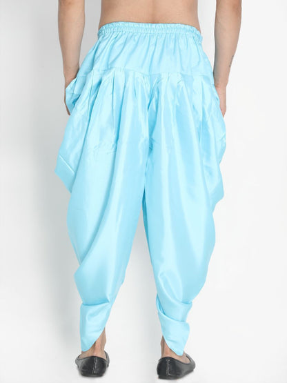 Men's Light Blue Silk Blend Dhoti