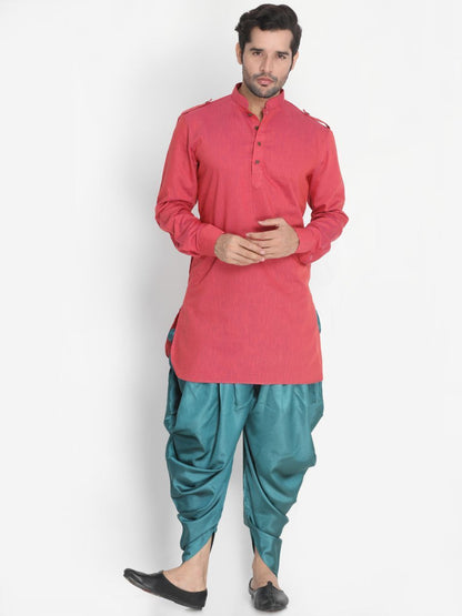 Men's Green Silk Blend Dhoti