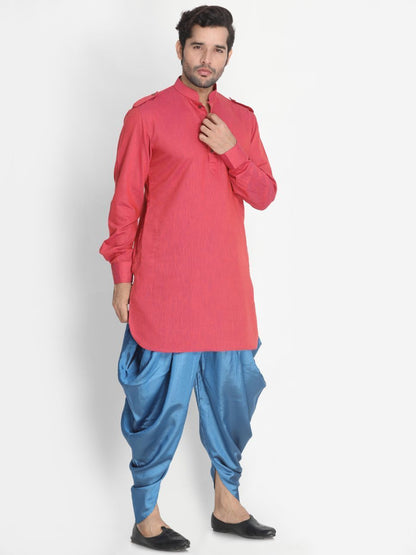 Men's Dark Blue Silk Blend Dhoti