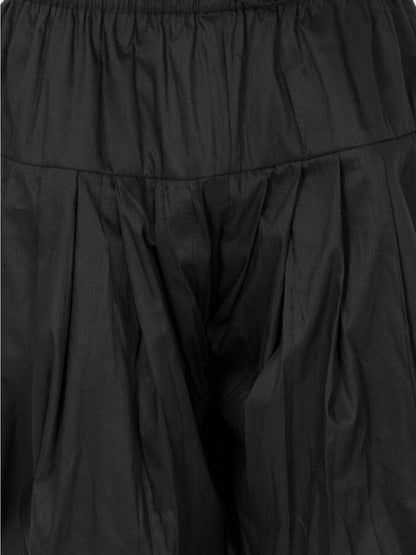 Men's Black Cotton Silk Blend Dhoti