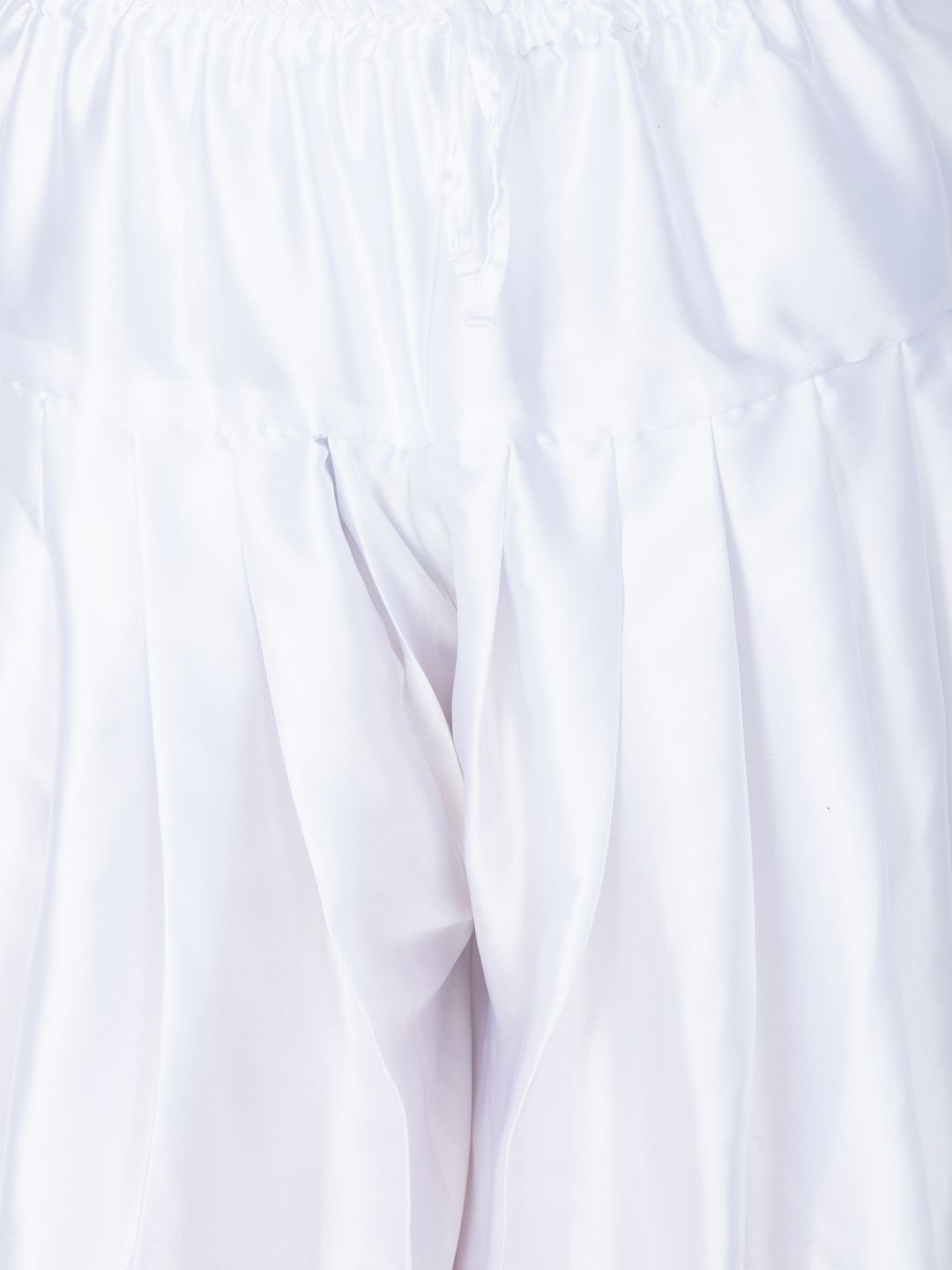 Men's White Satin Dhoti