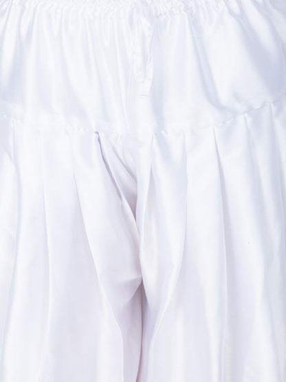 Men's White Satin Dhoti