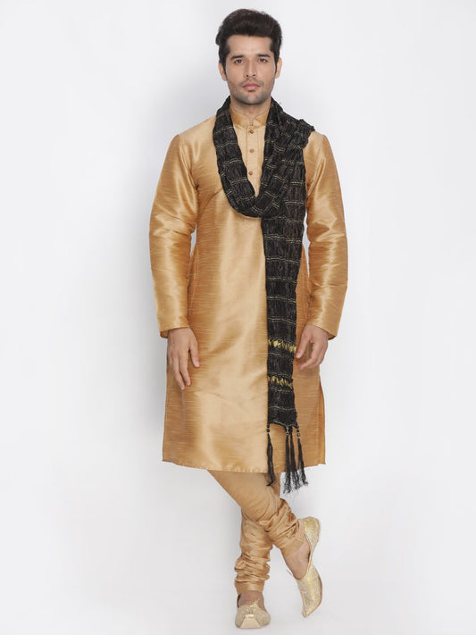 Men's Black Viscose Dupatta