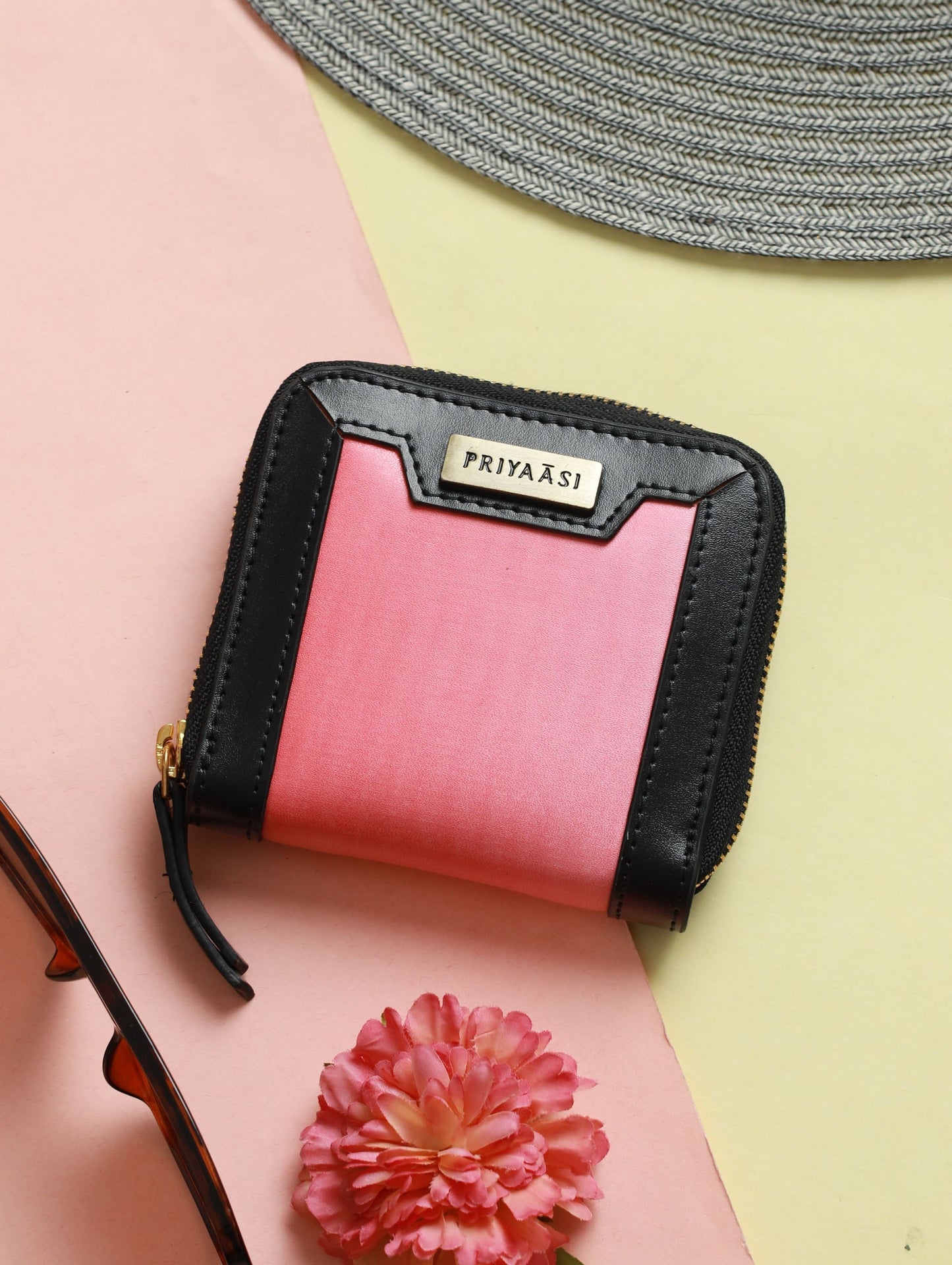 Women's Peach Ombre Solid Mini Wallet - Priyaasi