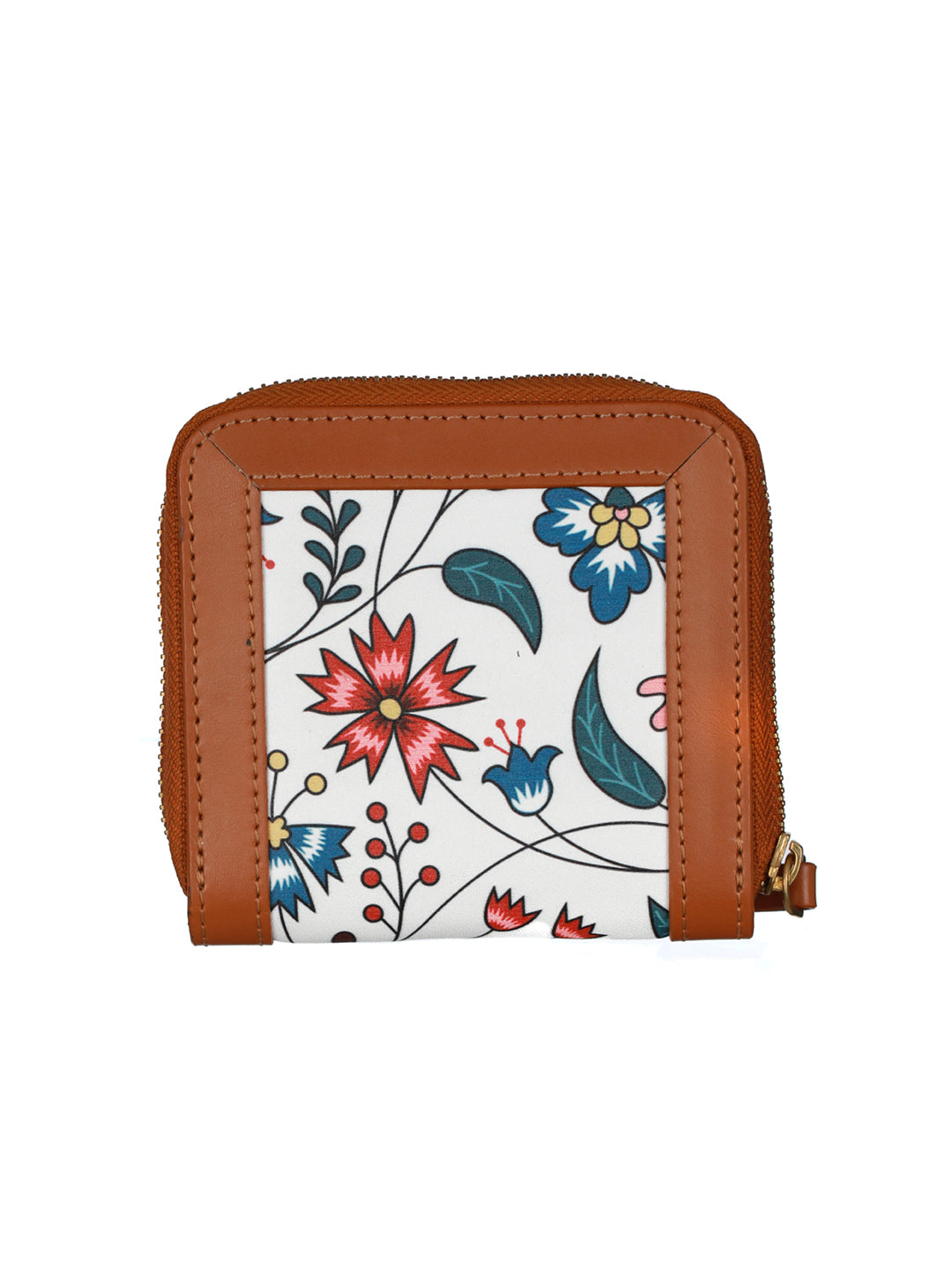 Women's White Tropical Floral Mini Wallet - Priyaasi