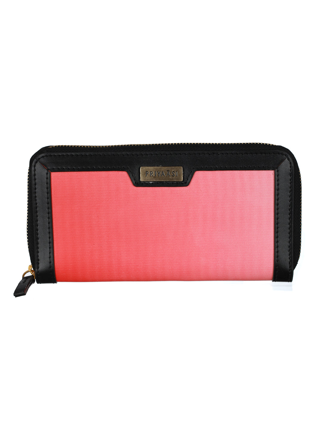 Women's Peach Ombre Solid Chain Wallet - Priyaasi