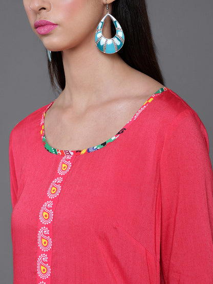 Women's Pink Kurta With Sharara