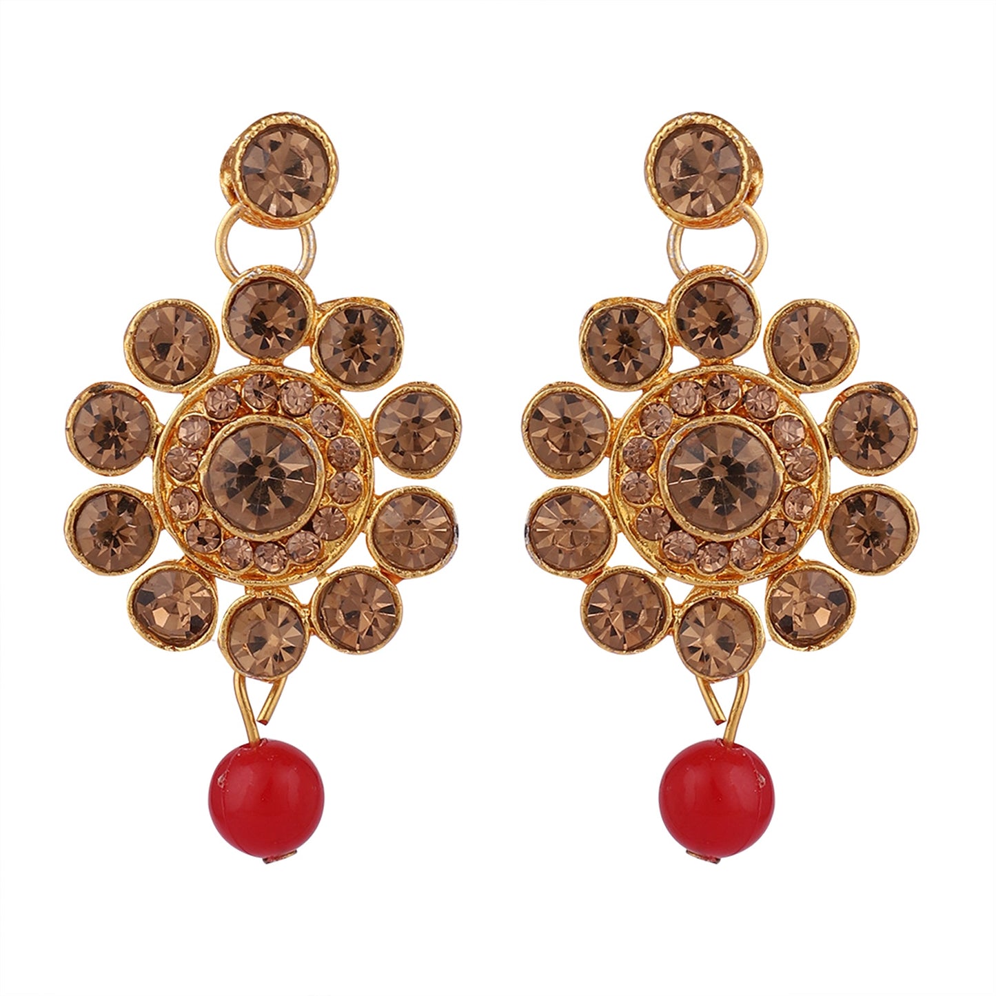 Women's Trending Red Choker Set With Maang Tikka