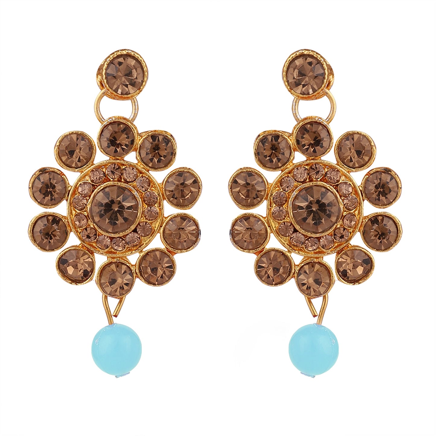 Women's Trending Light Blue Choker Set With Maang Tikka