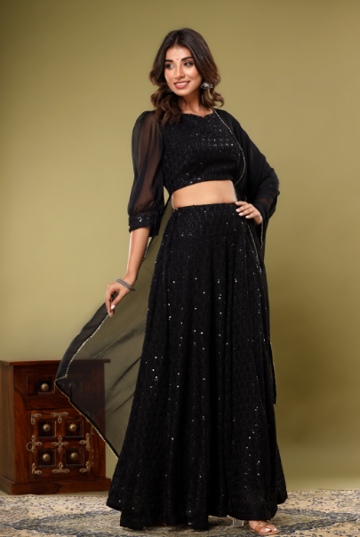 Women's Embroidered Lehenga Set