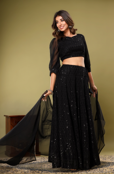 Women's Embroidered Lehenga Set