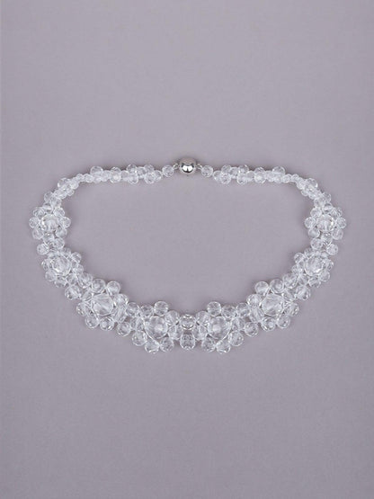 Women's Cute Transparent Floral Choker - Odette