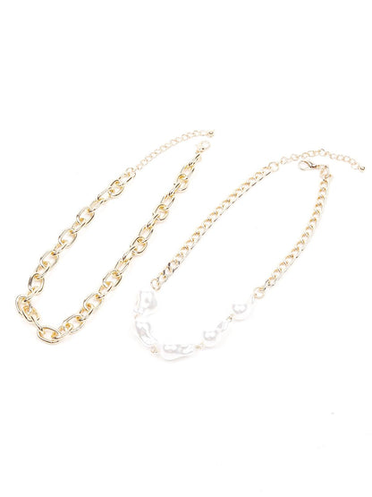 Women's Double Layered Gold-Tone Chain - Odette