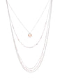 Women's Elegant Multilayered Soft Pink Necklace - Odette