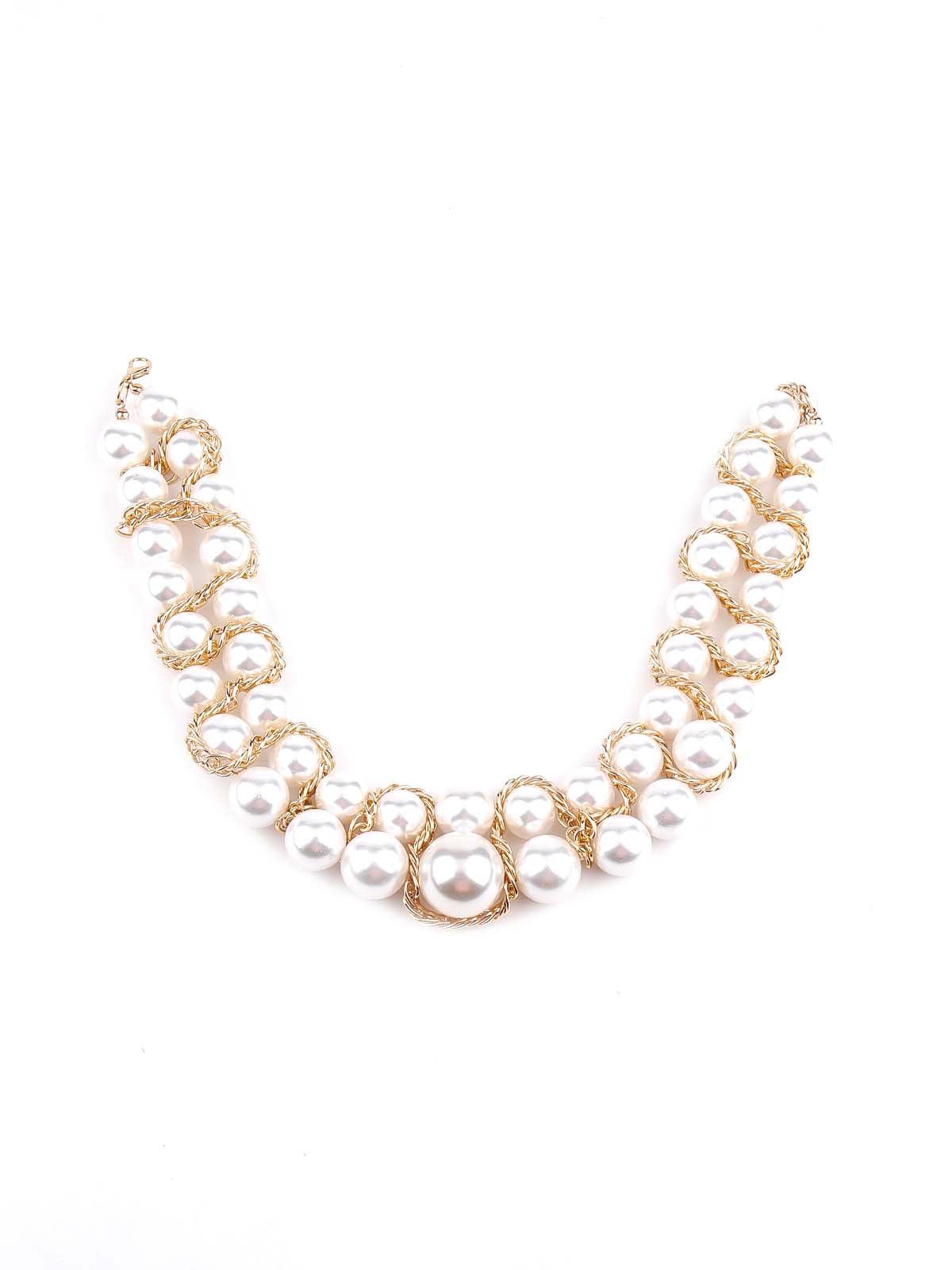 Women's Elegant White Artifical Pearl Gorgous Necklace - Odette