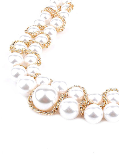 Women's Elegant White Artifical Pearl Gorgous Necklace - Odette