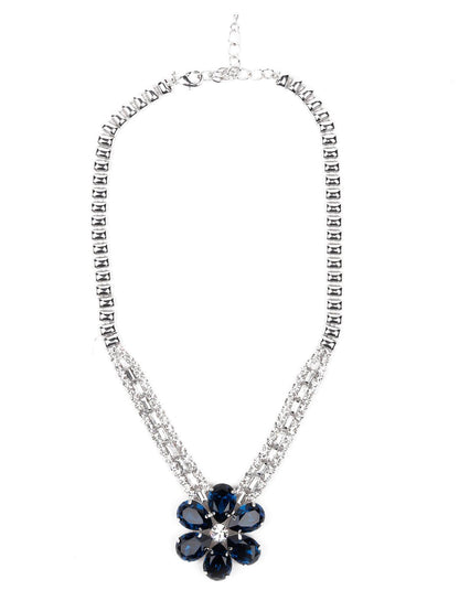 Women's Floral Pendant Princess Necklace - Odette