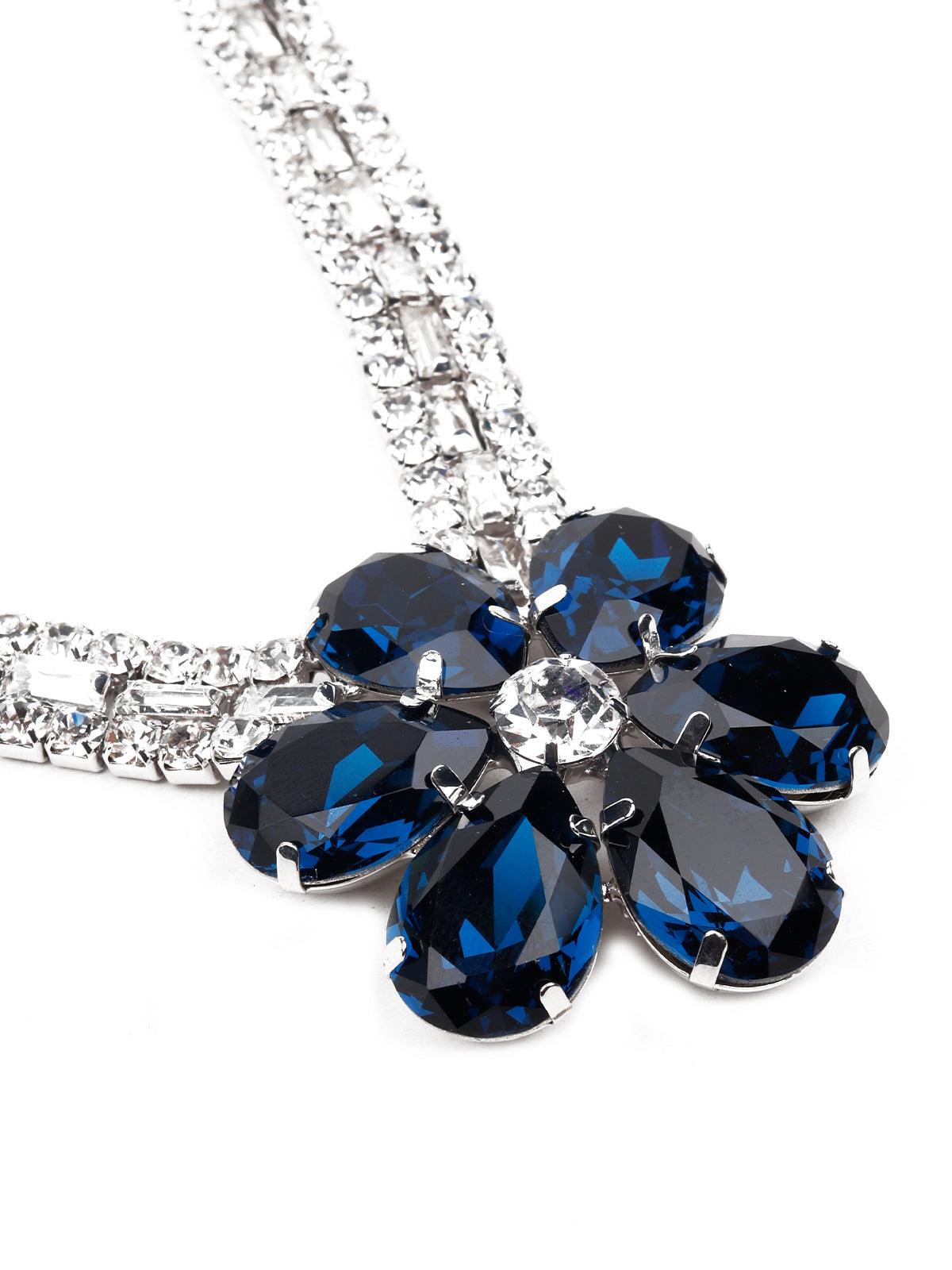 Women's Floral Pendant Princess Necklace - Odette