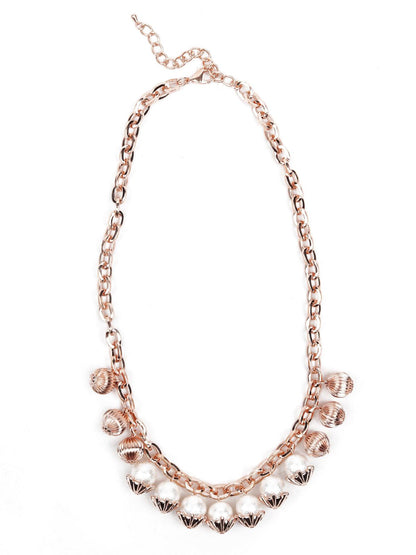 Women's Gold-Tone Embellished Pearl Necklace - Odette