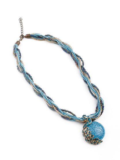 Women's Gorgeous Blue Pendant Necklace - Odette