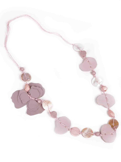 Women's Gorgeous Lilac Embellished Necklace - Odette