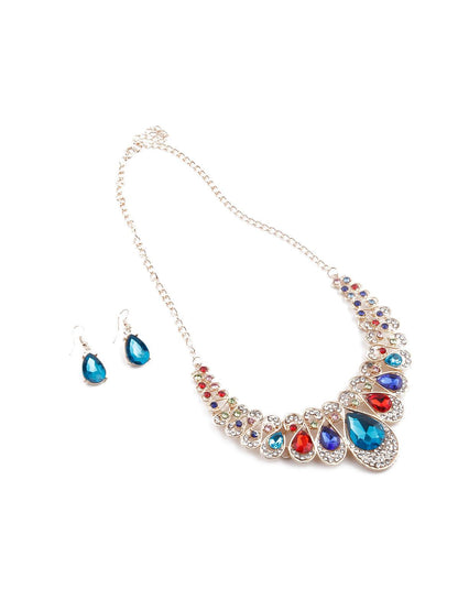 Women's Gorgeous Multicoloured Princess Necklace Set For Women - Odette