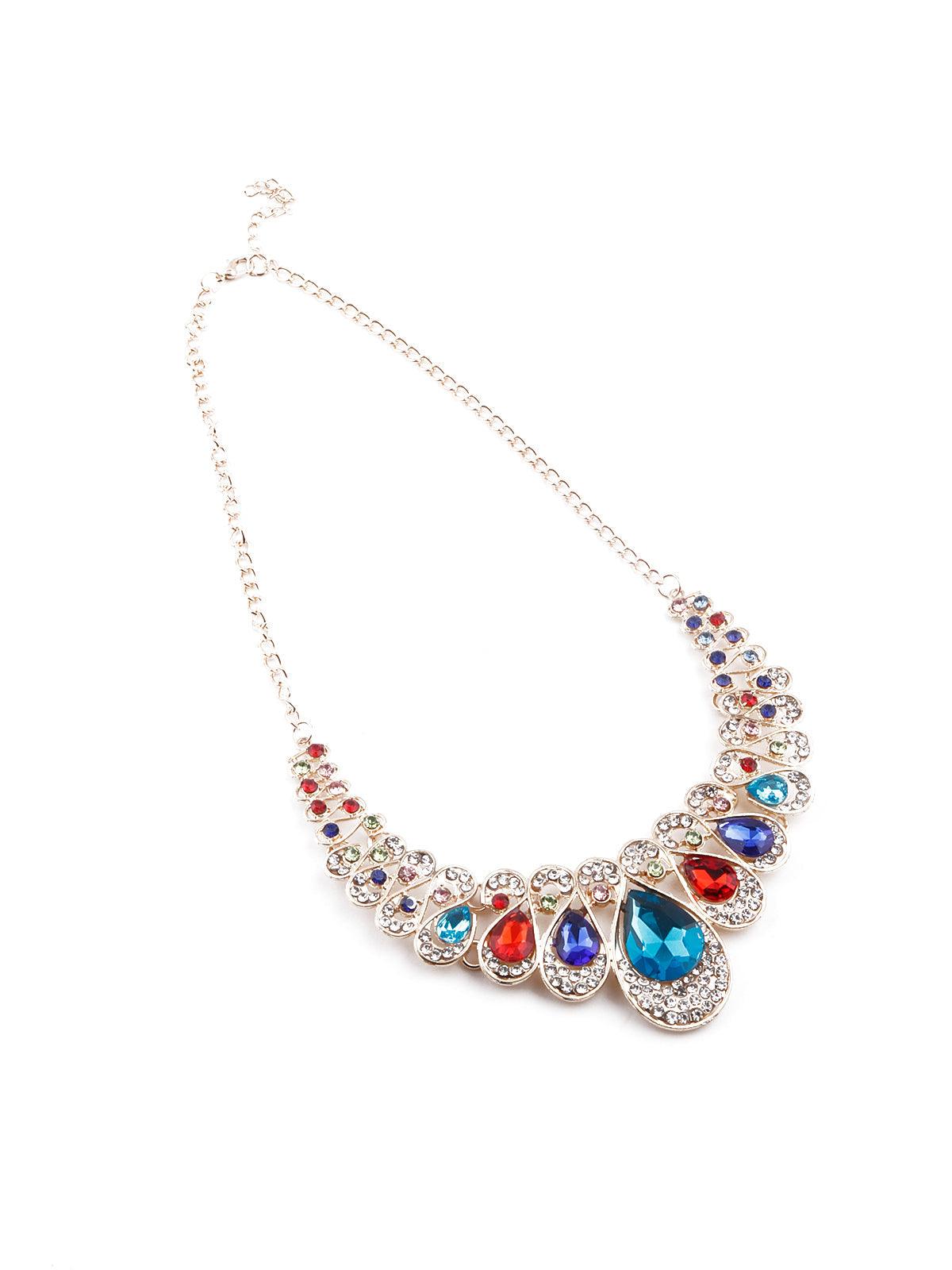 Women's Gorgeous Multicoloured Princess Necklace Set For Women - Odette