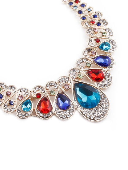 Women's Gorgeous Multicoloured Princess Necklace Set For Women - Odette