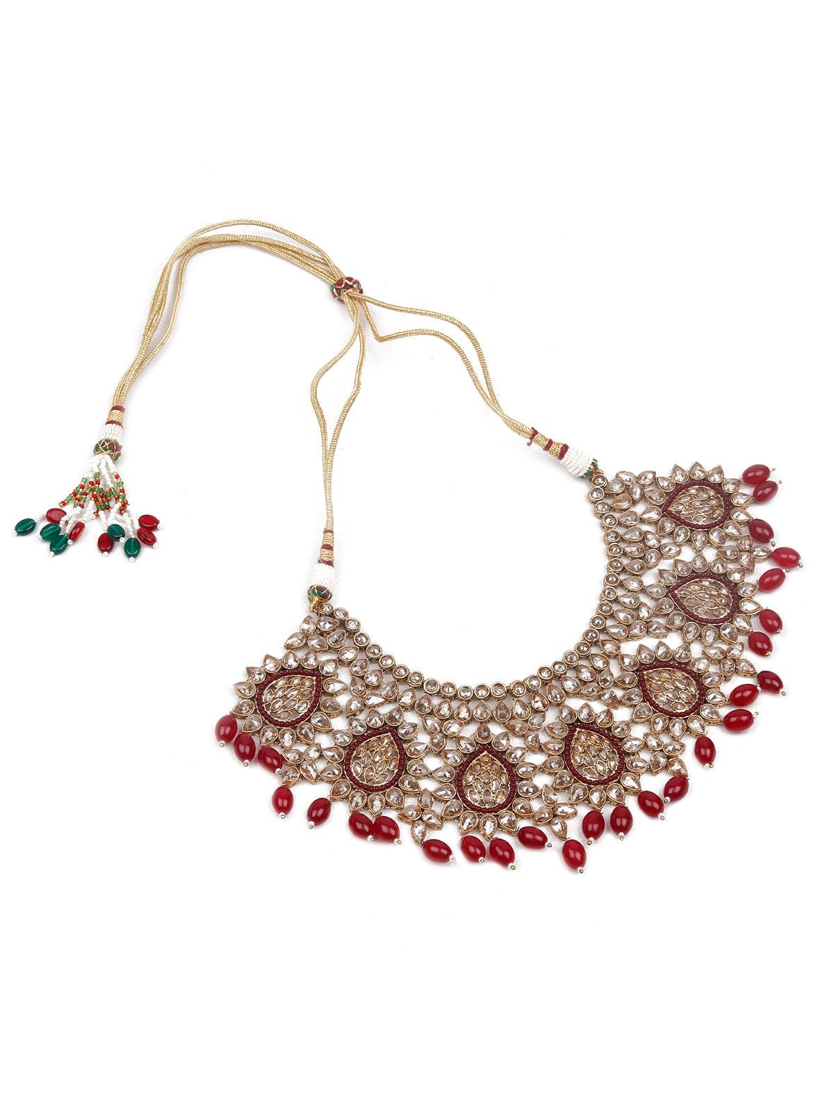 Women's Granduer In Kundan Choker Set - Odette