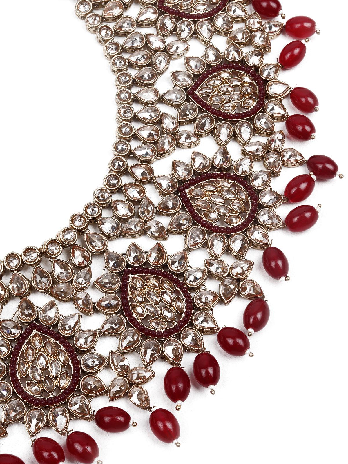 Women's Granduer In Kundan Choker Set - Odette