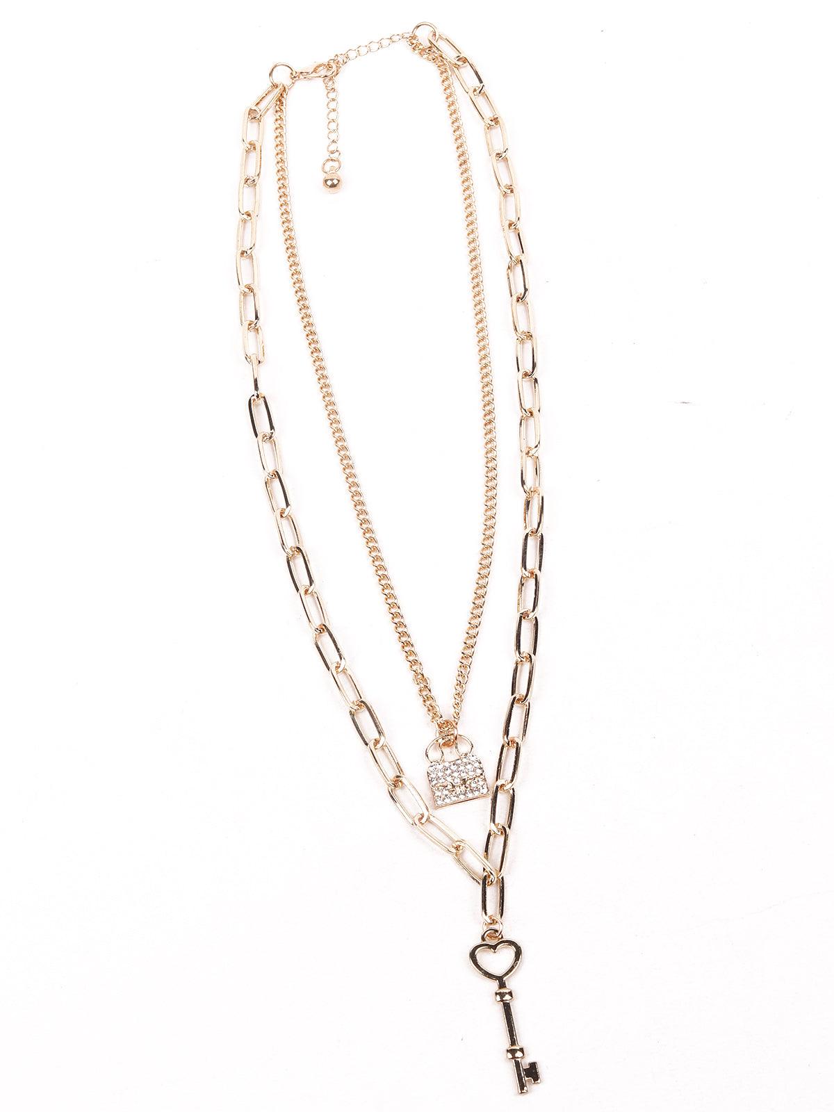 Women's Iconic Key Pendant Layered Necklace - Odette