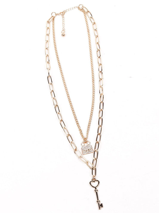 Women's Iconic Key Pendant Layered Necklace - Odette