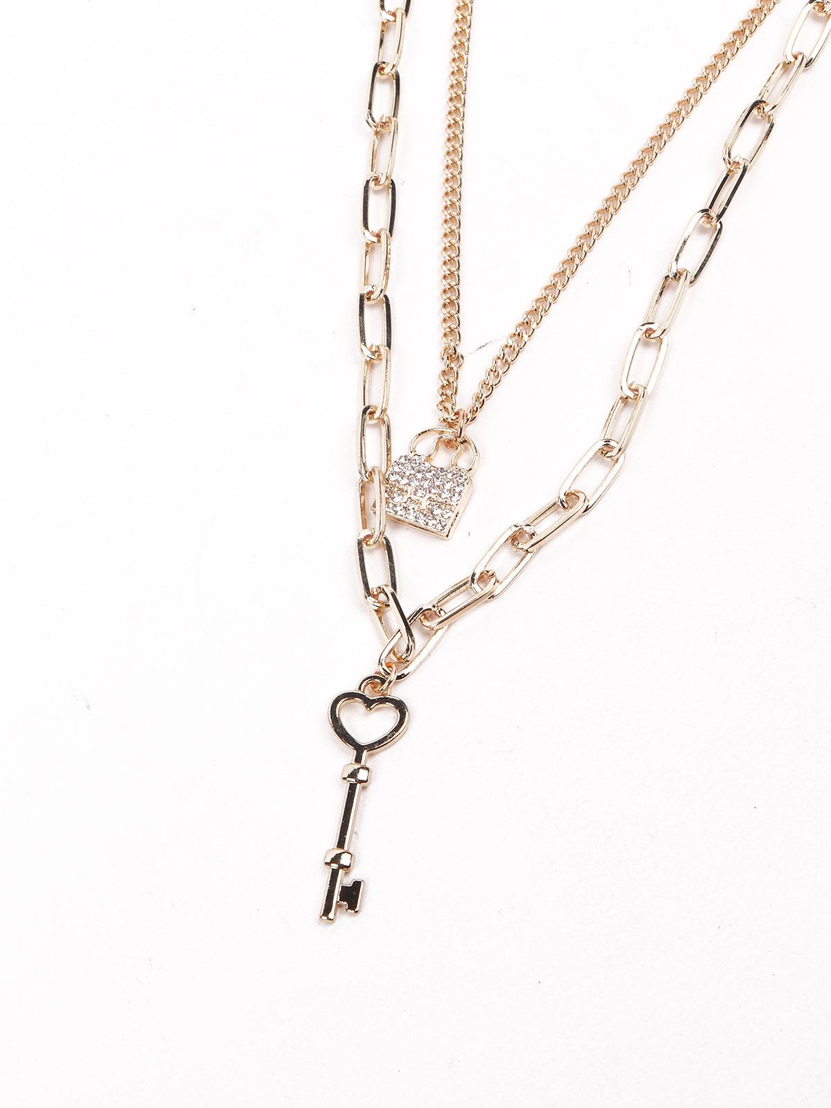 Women's Iconic Key Pendant Layered Necklace - Odette