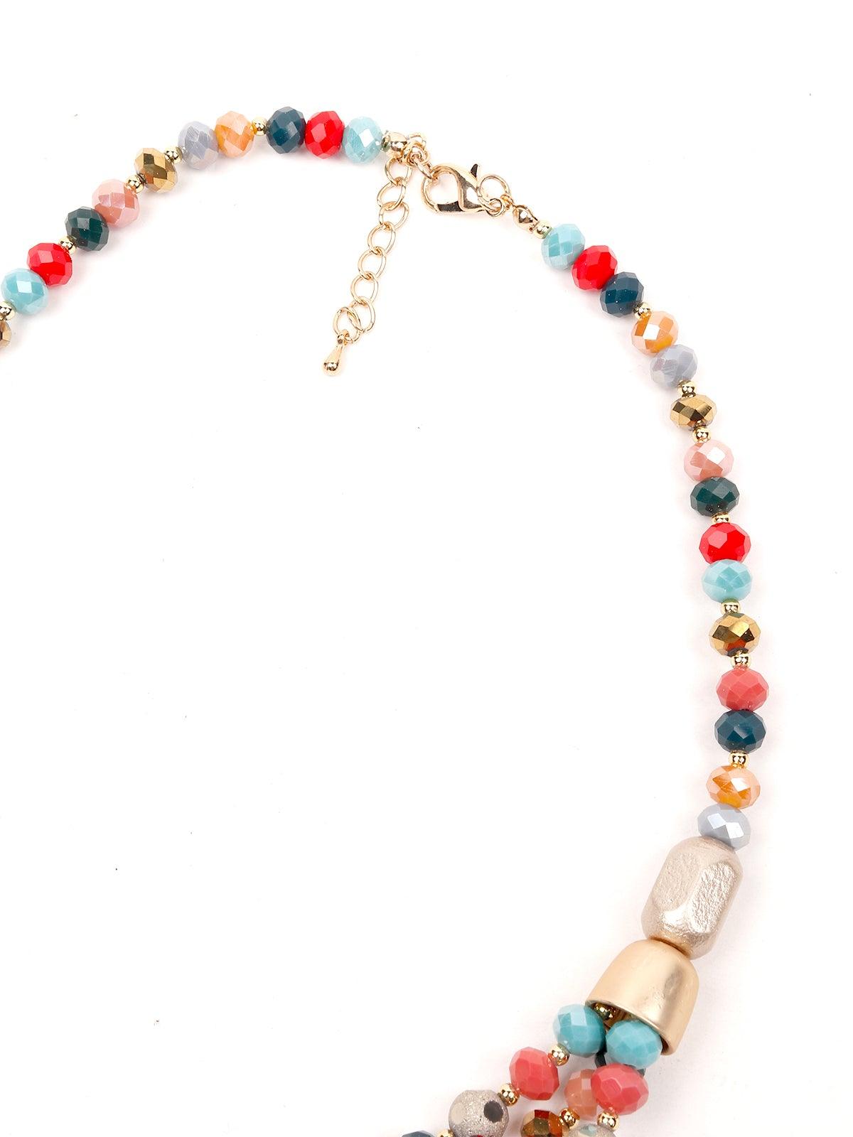 Women's Multilayered And Multicoloured Bohemian Necklace - Odette