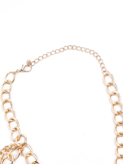 Women's Multilayered Gold Tone Necklace - Odette