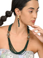 Women's Olive Green Layered Necklace Set For Women - Odette