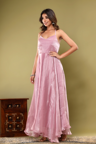 Women's Mauve Silk Dress