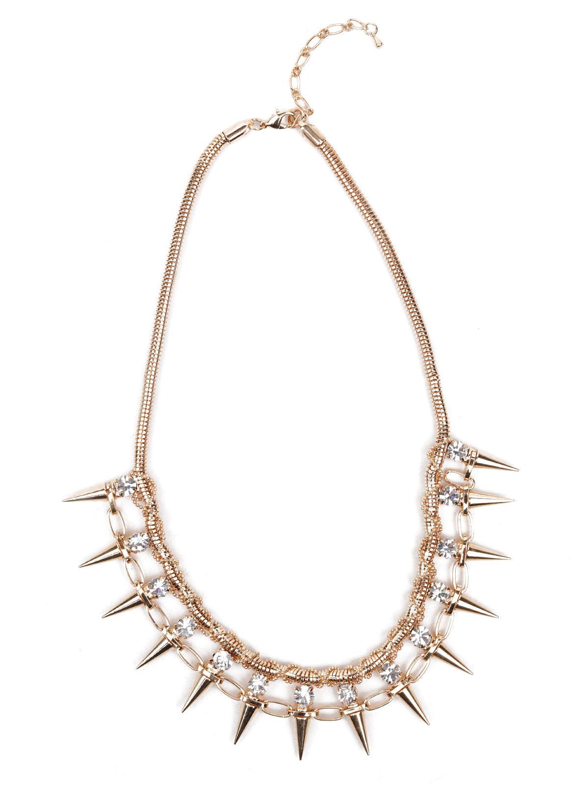 Women's Pointy Sharp Statement Necklace - Gold - Odette