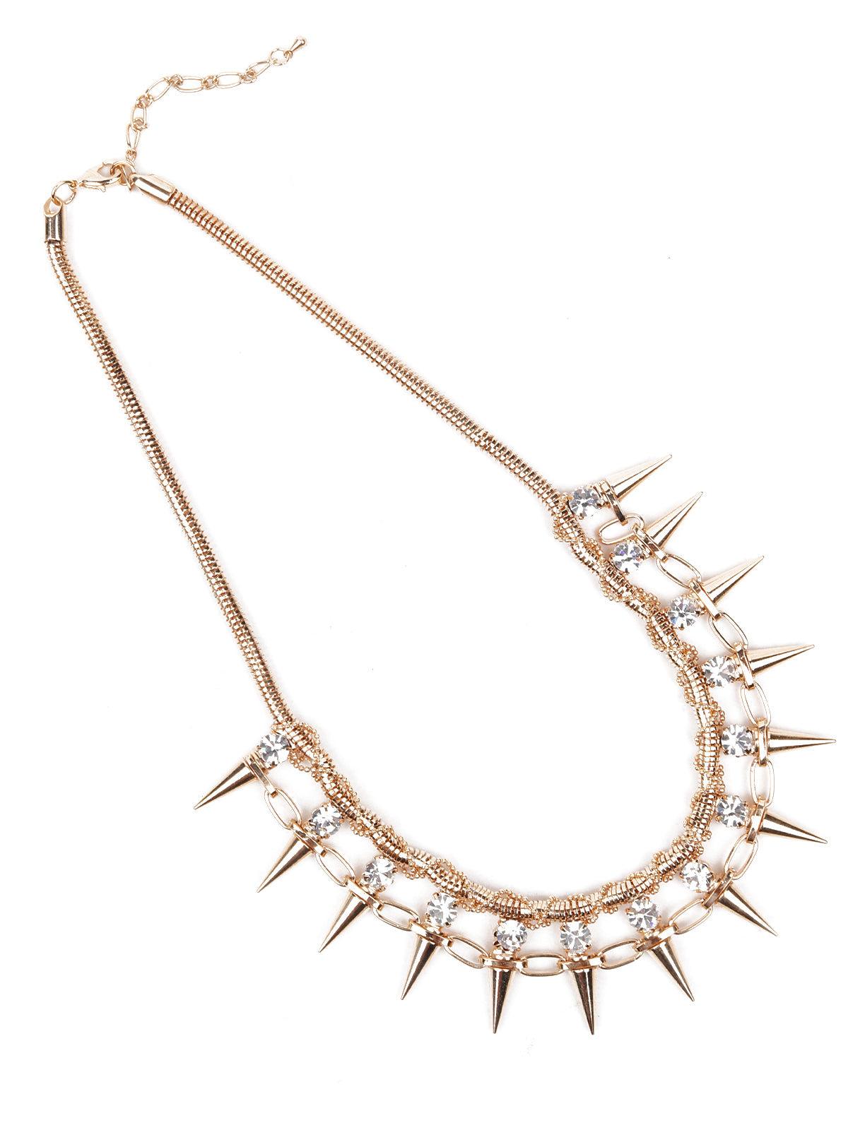 Women's Pointy Sharp Statement Necklace - Gold - Odette