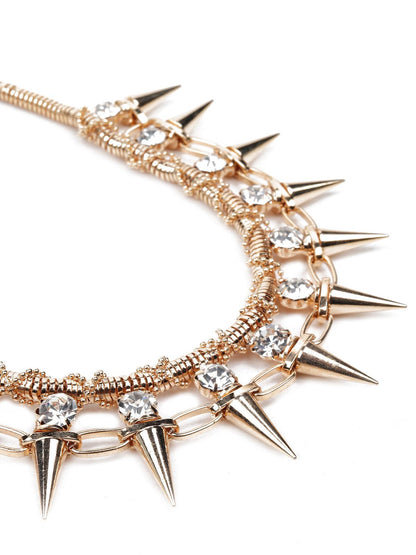 Women's Pointy Sharp Statement Necklace - Gold - Odette